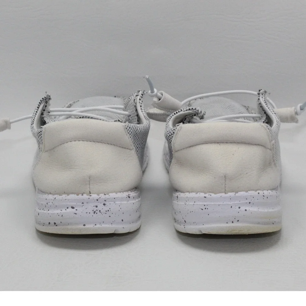 Hey Dude Wendy Sox Stone White Speckled Slip On Loafers Shoes Womens 8 121410705